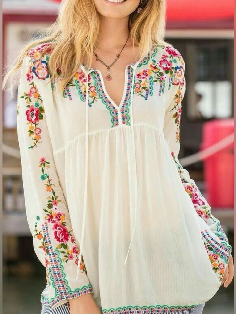 Johnny Was Embroidered Tunic